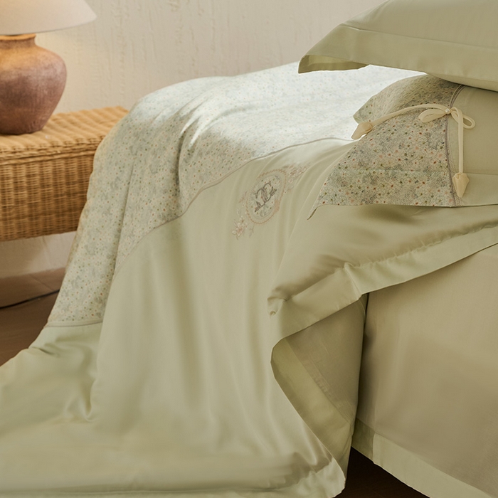 91家纺网 家纺一手货源 找家纺 （总）诗黛尔 2026春夏新款云朵棉梦屿花田系列四件套