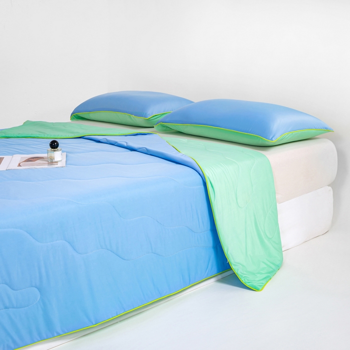 91家纺网 家纺一手货源 找家纺 爱彼家纺 2026春夏新款A类氨纶凉感丝西瓜大豆瓜瓜被夏被夏凉被空调被-系列二 瓜瓜被-蜜瓜绿