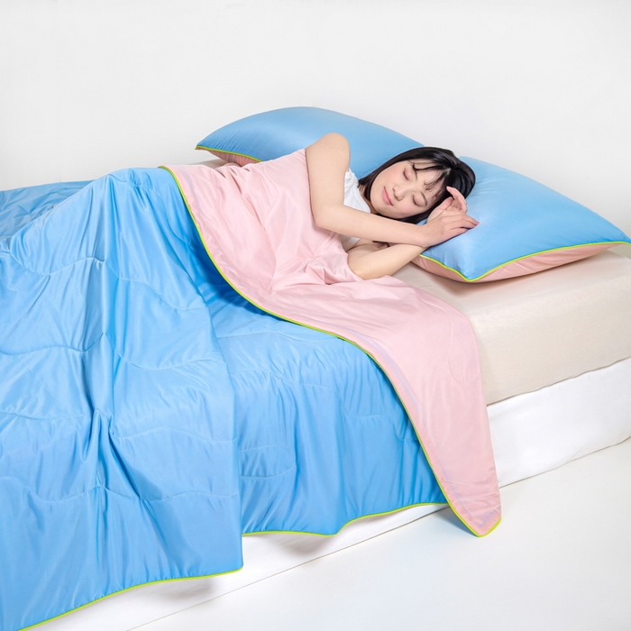 91家纺网 家纺一手货源 找家纺 爱彼家纺 2026春夏新款A类氨纶凉感丝西瓜大豆瓜瓜被夏被夏凉被空调被-系列二 瓜瓜被-西瓜粉