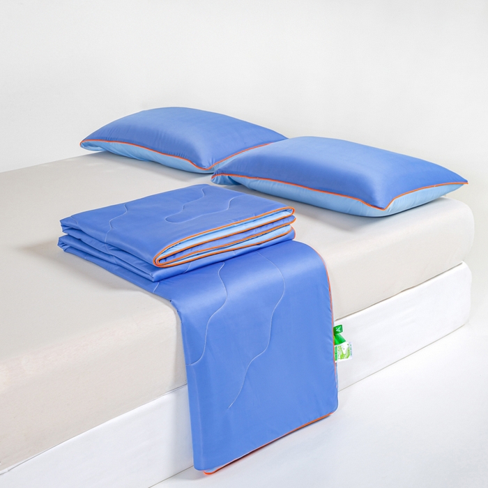 91家纺网 家纺一手货源 找家纺 爱彼家纺 2026春夏新款A类氨纶凉感丝西瓜大豆瓜瓜被夏被夏凉被空调被-系列二 瓜瓜被-天空蓝