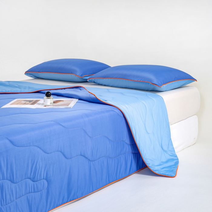 91家纺网 家纺一手货源 找家纺 爱彼家纺 2026春夏新款A类氨纶凉感丝西瓜大豆瓜瓜被夏被夏凉被空调被-系列二 瓜瓜被-天空蓝