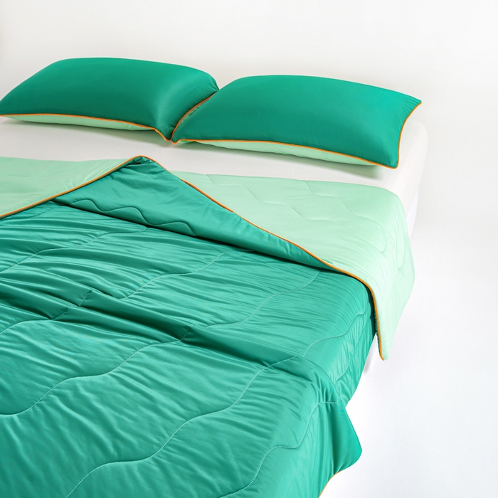 91家纺网 家纺一手货源 找家纺 爱彼家纺 2026春夏新款A类氨纶凉感丝西瓜大豆瓜瓜被夏被夏凉被空调被-系列二 瓜瓜被-西瓜绿