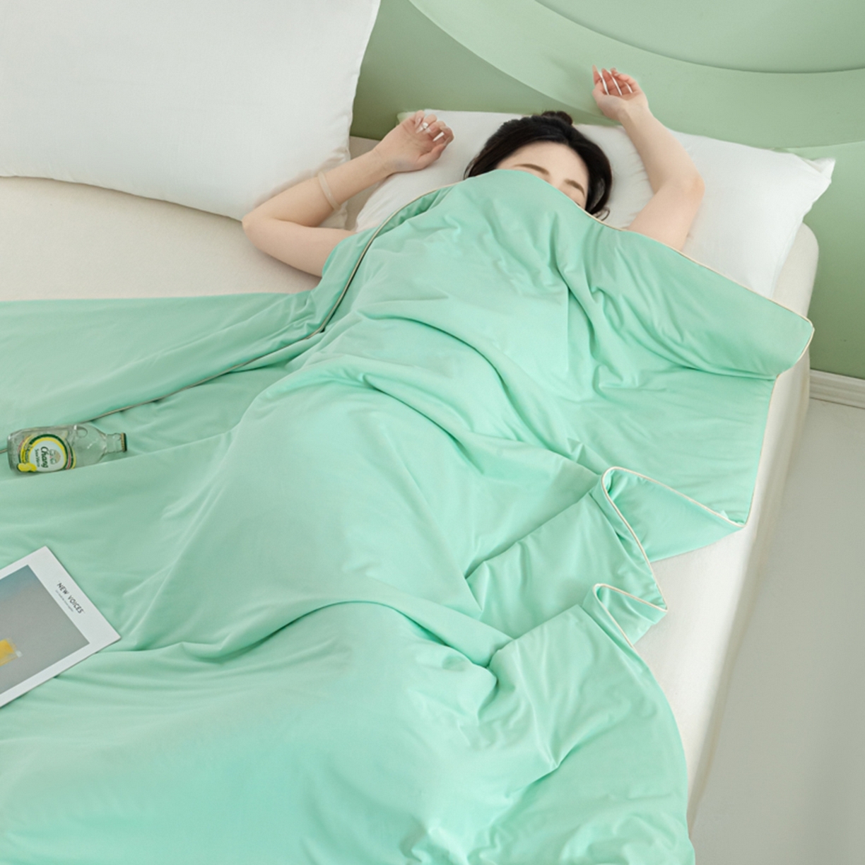 91家纺网 家纺一手货源 找家纺 （总）爱彼家纺 2026夏季新款薄荷冰香凉感丝夏被夏凉被空调被-薄荷系列一