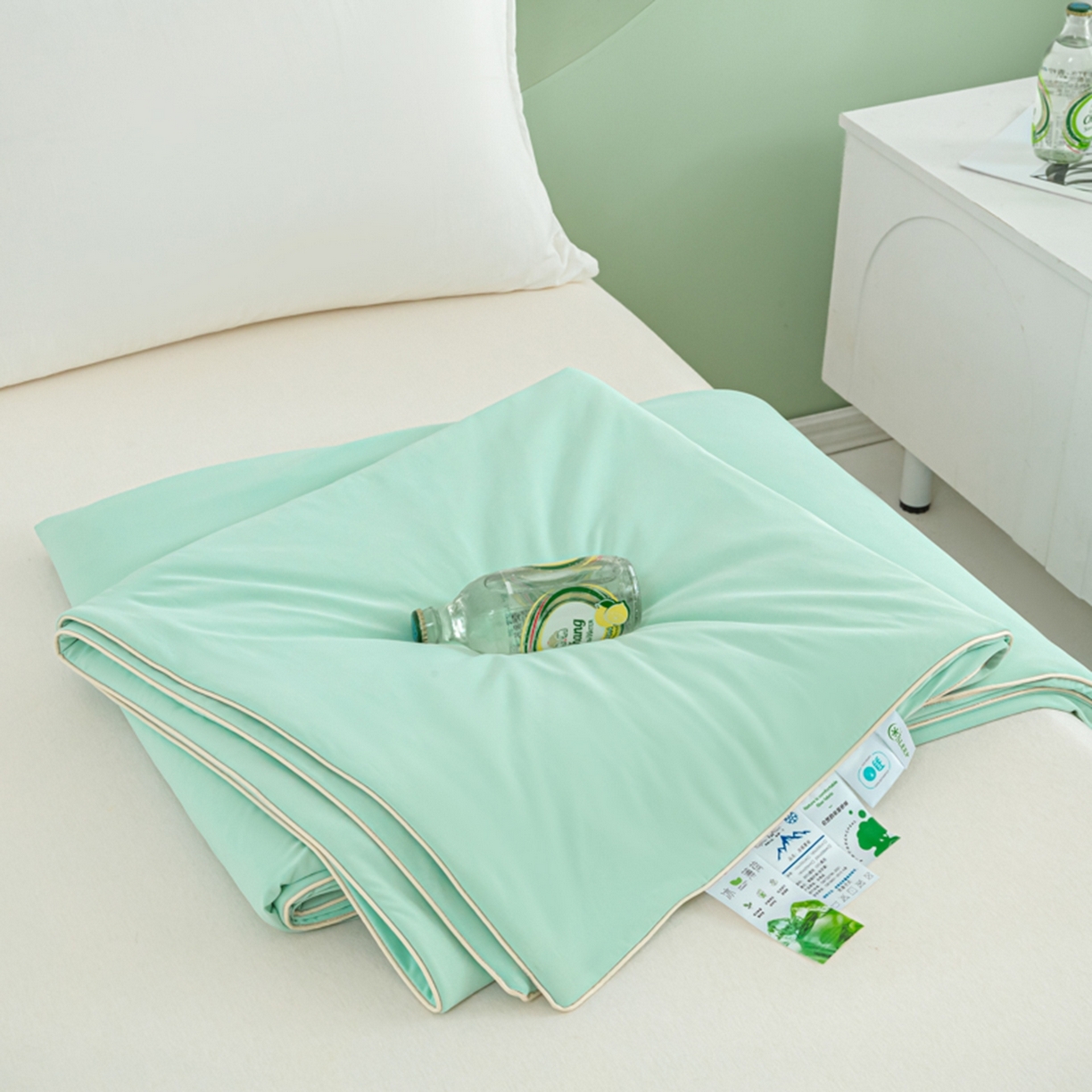 91家纺网 家纺一手货源 找家纺 （总）爱彼家纺 2026夏季新款薄荷冰香凉感丝夏被夏凉被空调被-薄荷系列一