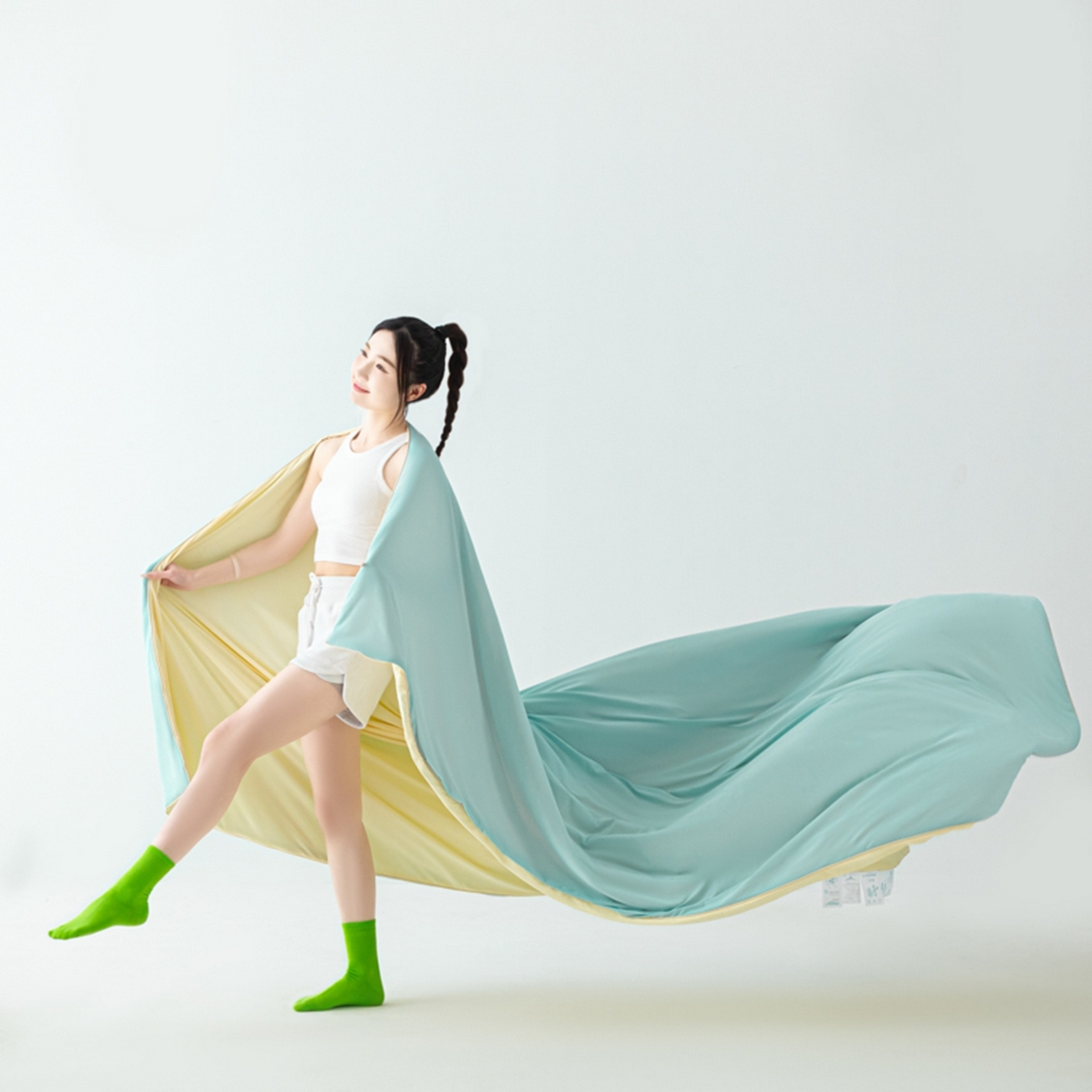 爱彼家纺 2026夏季新款薄荷冰香凉感丝夏被夏凉被空调被-薄荷系列一 薄荷蓝