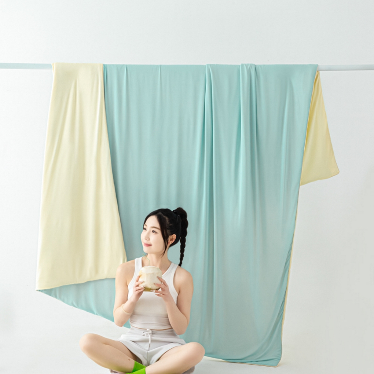 91家纺网 家纺一手货源 找家纺 爱彼家纺 2026夏季新款薄荷冰香凉感丝夏被夏凉被空调被-薄荷系列一 薄荷蓝