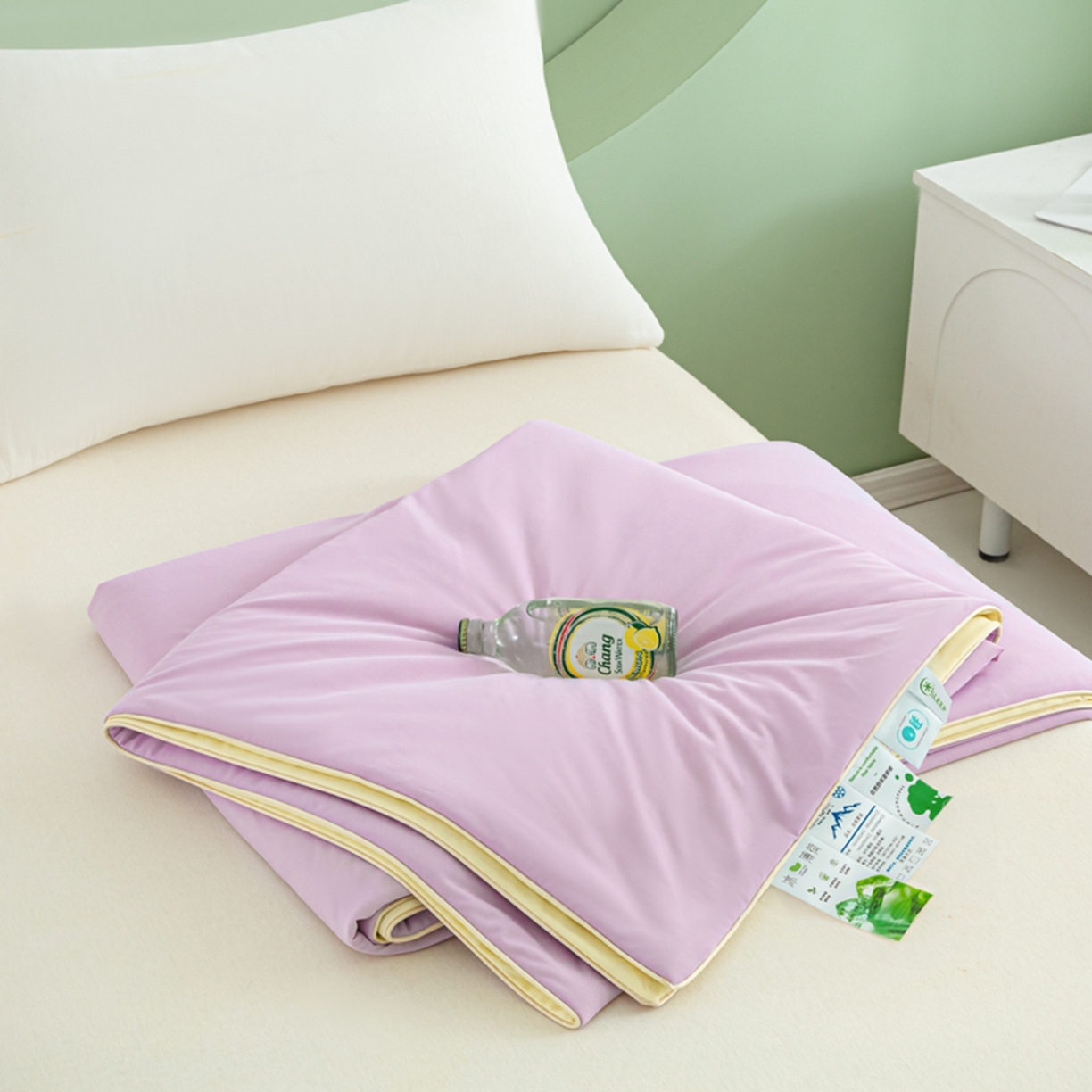 91家纺网 家纺一手货源 找家纺 爱彼家纺 2026夏季新款薄荷冰香凉感丝夏被夏凉被空调被-薄荷系列一 薄荷紫