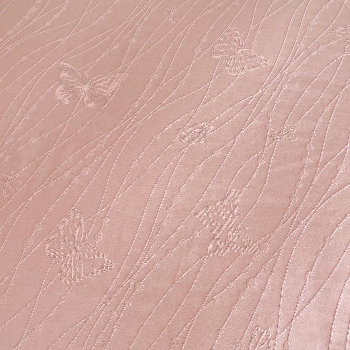 91家纺网 家纺一手货源 找家纺 帅露家纺 2026新款A类全棉纯棉亮面浮雕提花四件套 蝶梦-唯美粉