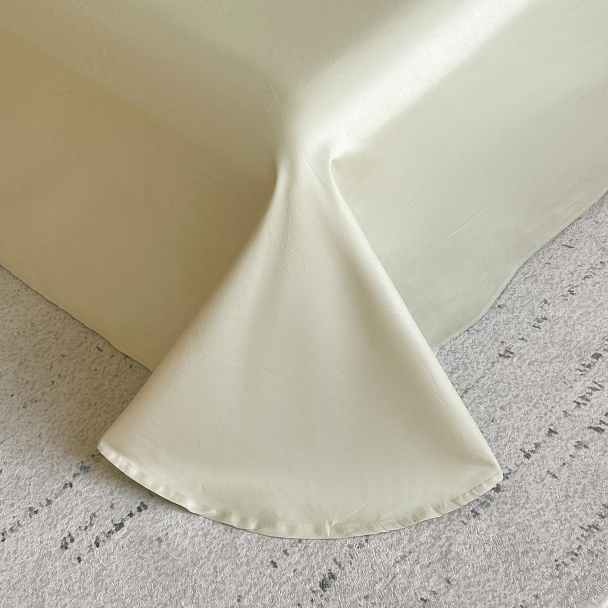 91家纺网 家纺一手货源 找家纺 帅露家纺 2026新款A类全棉纯棉亮面浮雕提花四件套 焦野-奶绿