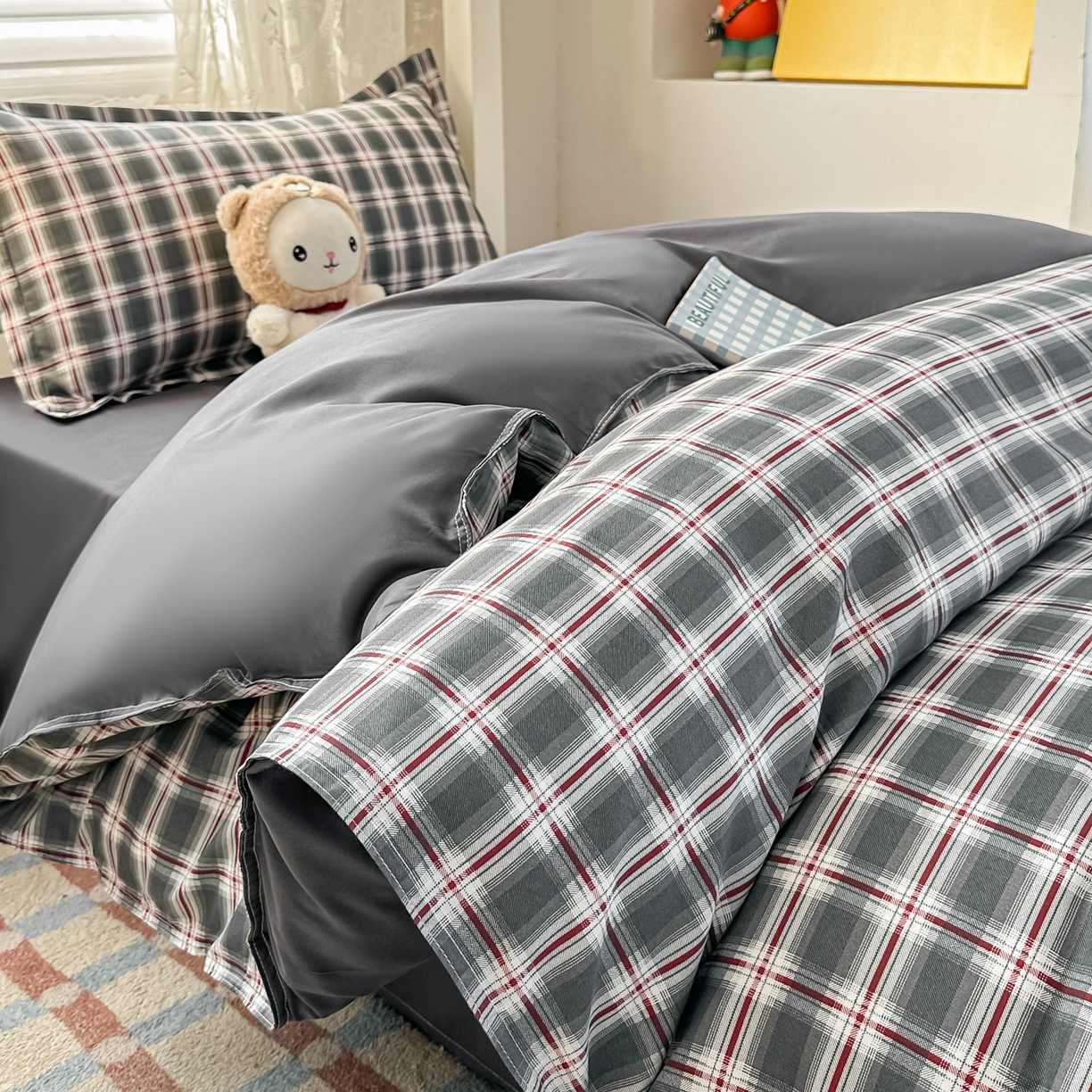 91家纺网 家纺一手货源 找家纺 （总）楠沐家纺 2026新款大学生宿舍多件套学生三件套被褥全套六件套床垫枕芯被芯四件套