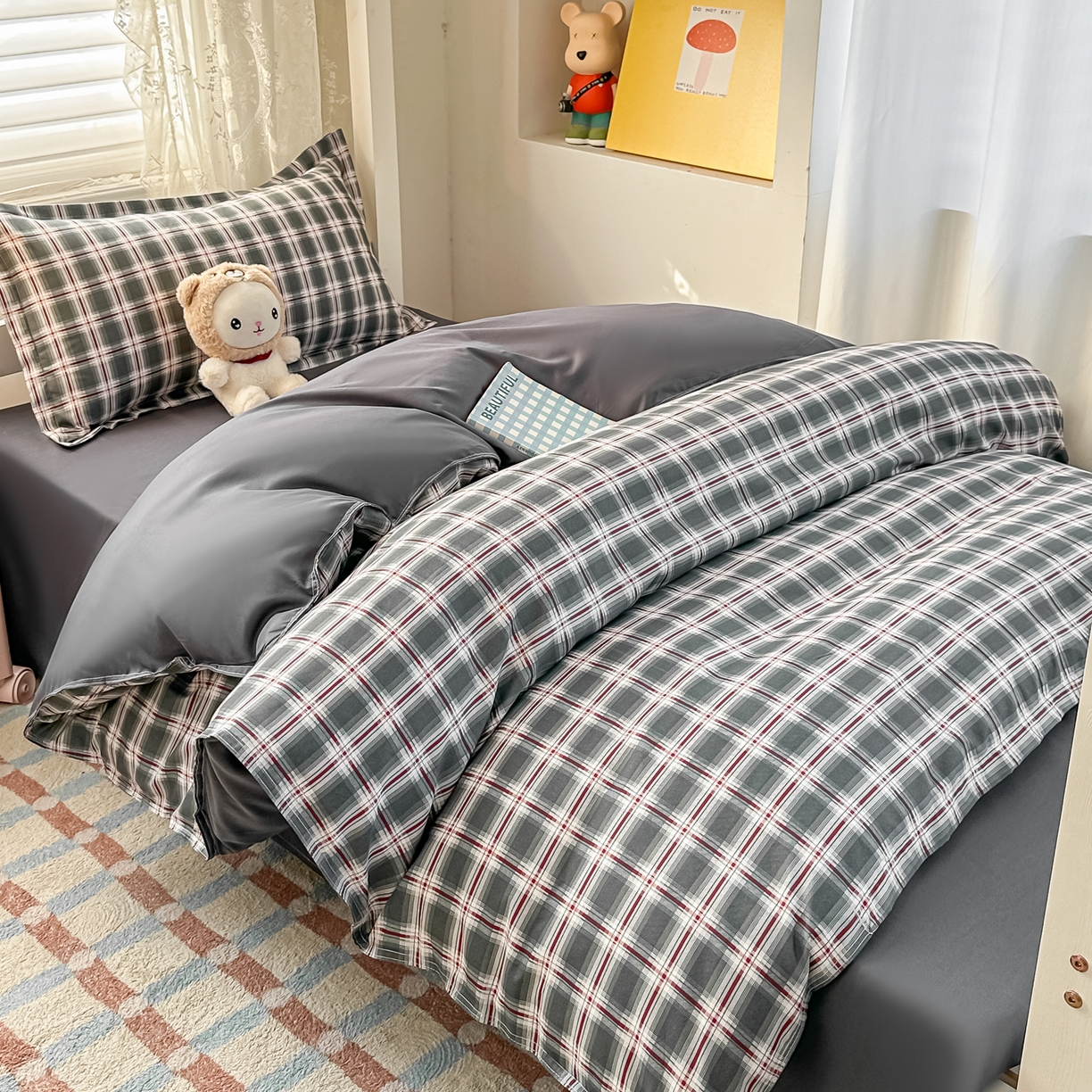 91家纺网 家纺一手货源 找家纺 （总）楠沐家纺 2026新款大学生宿舍多件套学生三件套被褥全套六件套床垫枕芯被芯四件套