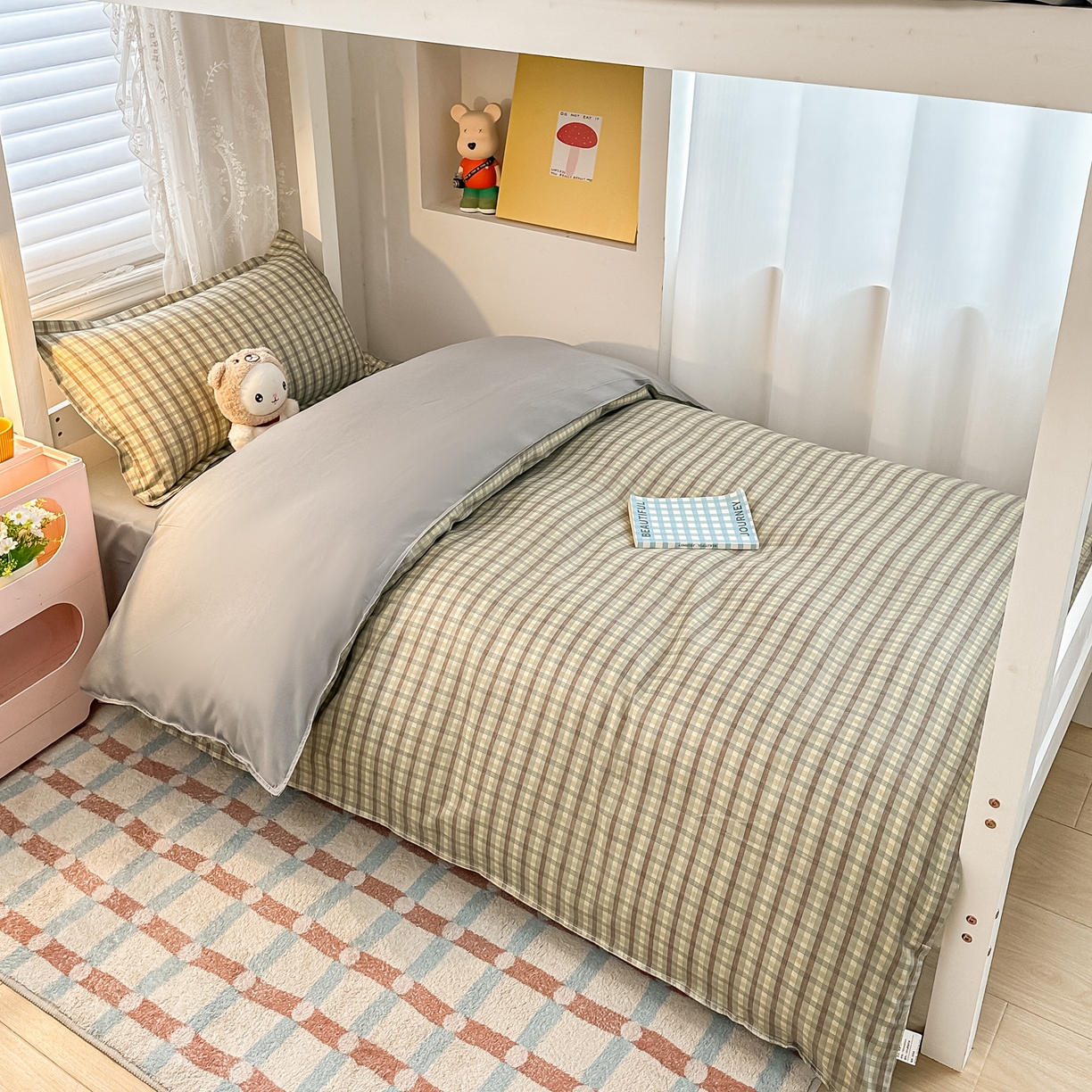 91家纺网 家纺一手货源 找家纺 楠沐家纺 2026新款大学生宿舍多件套学生三件套被褥全套六件套床垫枕芯被芯四件套 觅遇