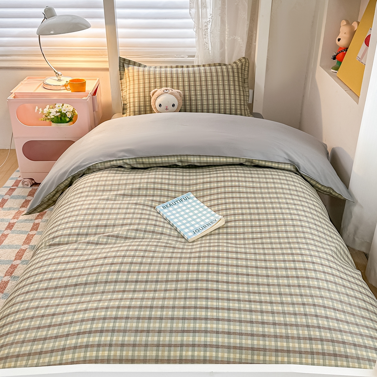 91家纺网 家纺一手货源 找家纺 楠沐家纺 2026新款大学生宿舍多件套学生三件套被褥全套六件套床垫枕芯被芯四件套 觅遇