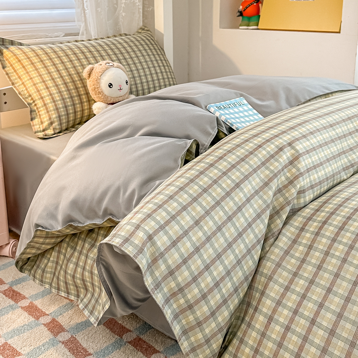 91家纺网 家纺一手货源 找家纺 楠沐家纺 2026新款大学生宿舍多件套学生三件套被褥全套六件套床垫枕芯被芯四件套 觅遇