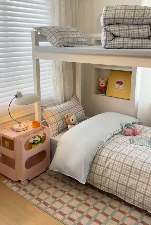 91家纺网 家纺一手货源 找家纺 楠沐家纺 2026新款大学生宿舍多件套学生三件套被褥全套六件套床垫枕芯被芯四件套 晴空蓝格