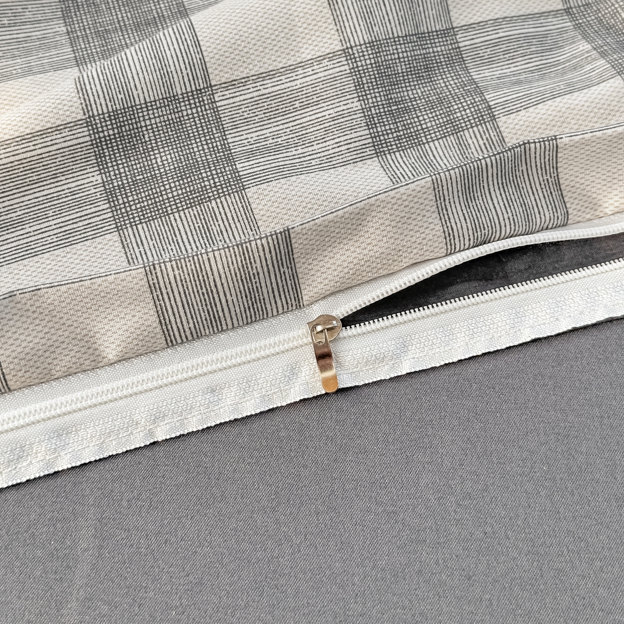 91家纺网 家纺一手货源 找家纺 楠沐家纺 2026新款大学生宿舍多件套学生三件套被褥全套六件套床垫枕芯被芯四件套 亚麻灰格