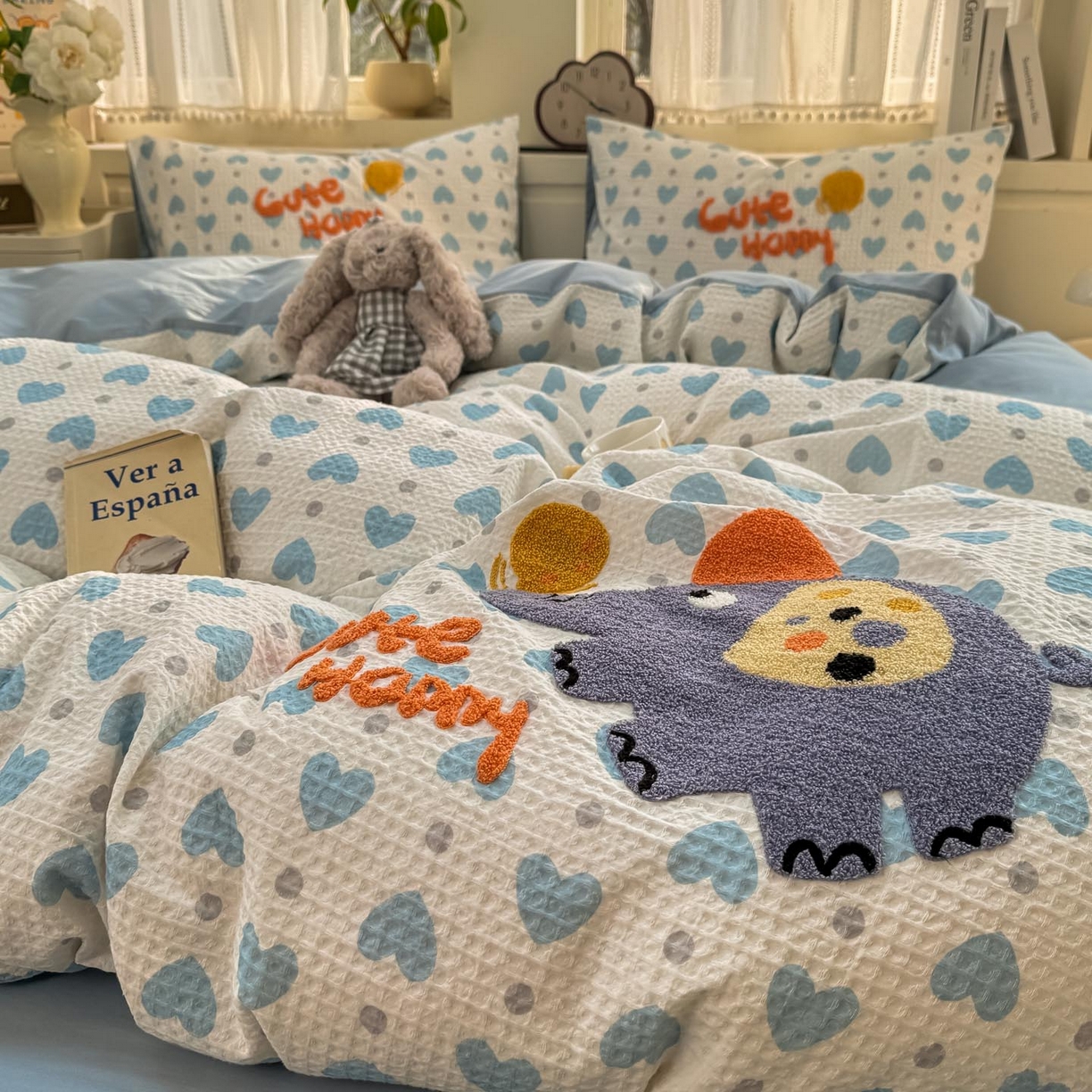 91家纺网 家纺一手货源 找家纺 （总）帅露家纺 2026新款全棉纯棉华夫格毛巾绣四件套