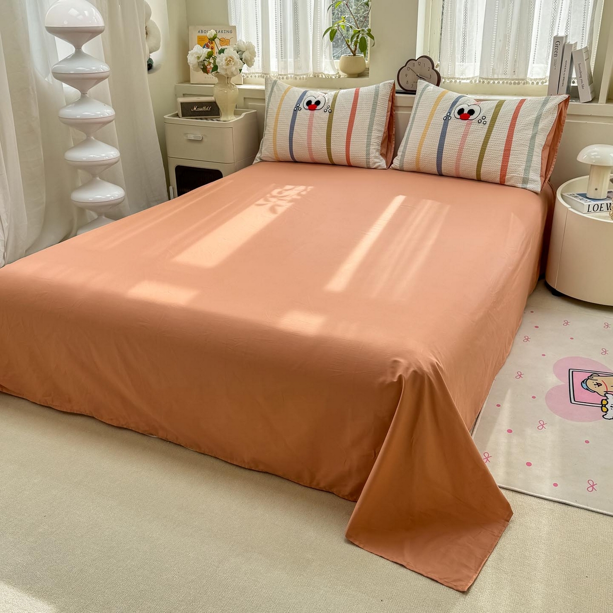 91家纺网 家纺一手货源 找家纺 帅露家纺 2026新款全棉纯棉华夫格毛巾绣四件套 彩色日记