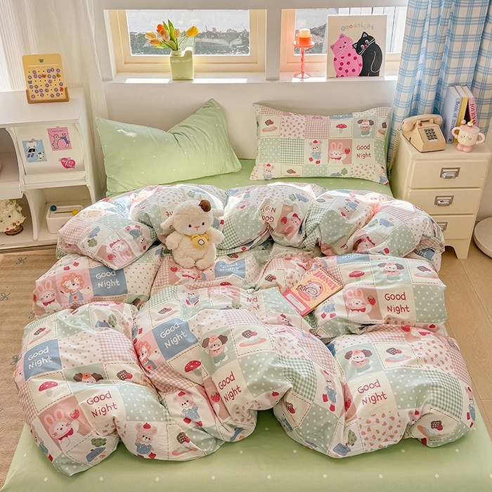 91家纺网 家纺一手货源 找家纺 （总）缦彩 2026新款卡通全棉纯棉被套单被套被套单件