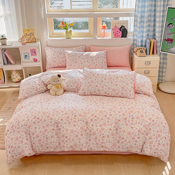 91家纺网 家纺一手货源 找家纺 缦彩 2026新款卡通全棉纯棉被套单被套被套单件 春光里