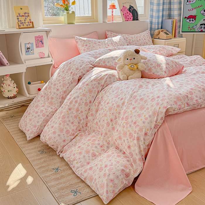 91家纺网 家纺一手货源 找家纺 缦彩 2026新款卡通全棉纯棉被套单被套被套单件 春光里