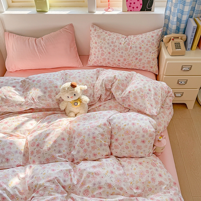 91家纺网 家纺一手货源 找家纺 缦彩 2026新款卡通全棉纯棉被套单被套被套单件 春光里