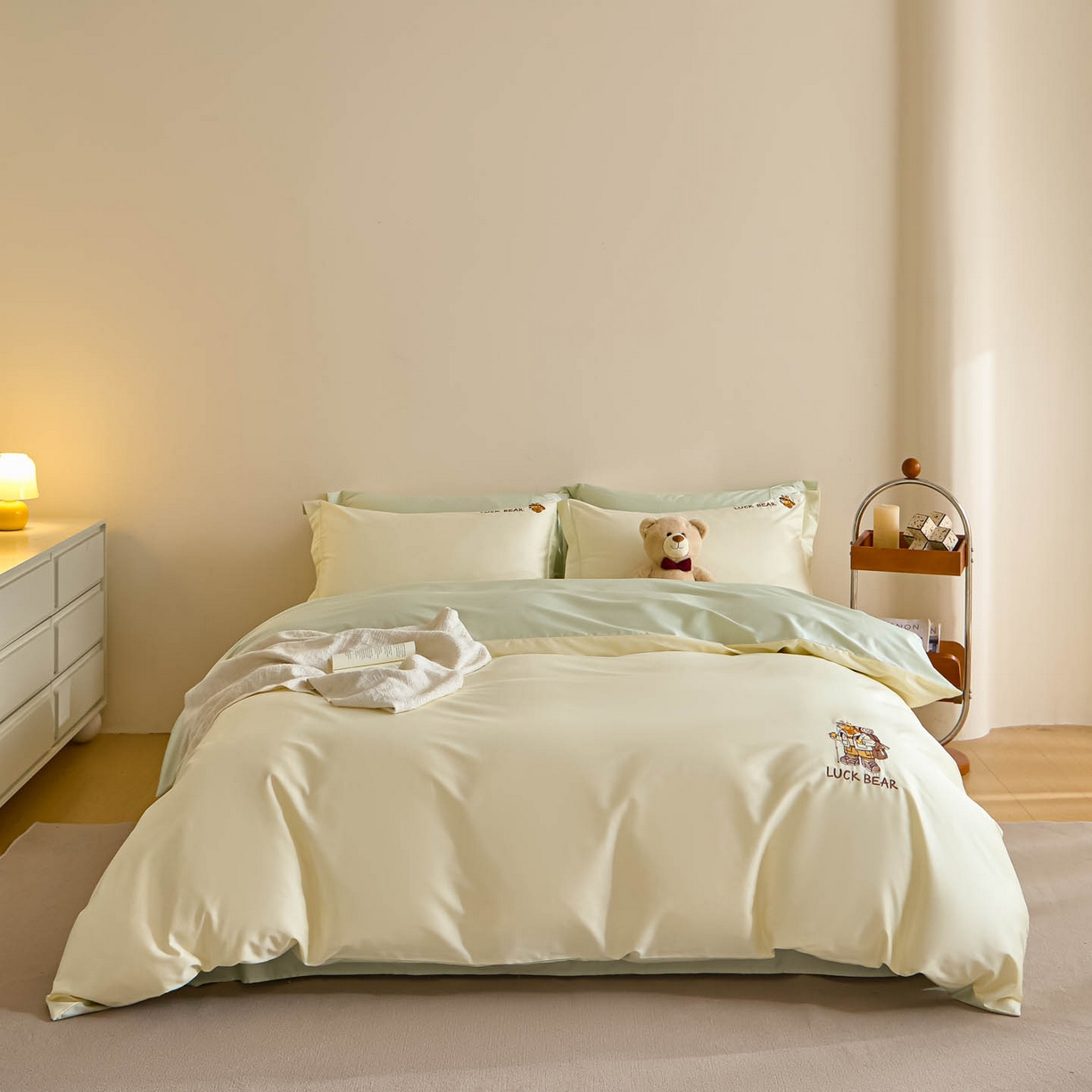 涵宸家纺 2026新款全棉工艺款四件套-北海道 北海道-绿