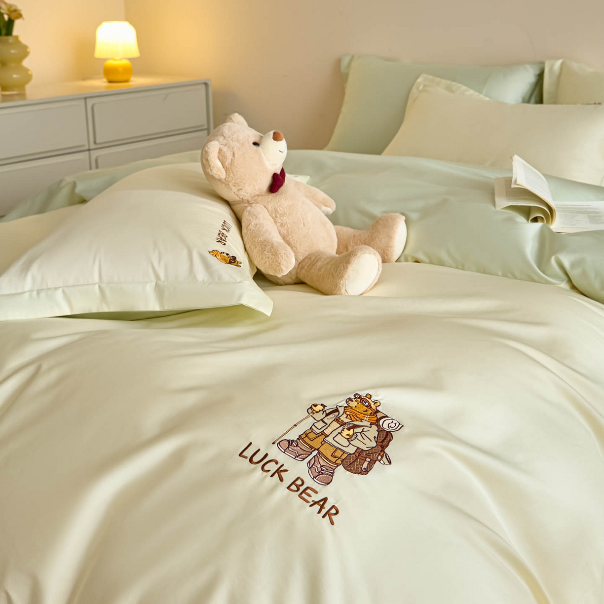 91家纺网 家纺一手货源 找家纺 涵宸家纺 2026新款全棉工艺款四件套-北海道 北海道-绿