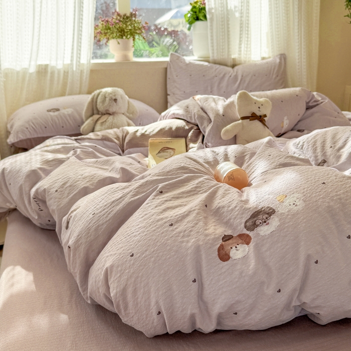 91家纺网 家纺一手货源 找家纺 （总）丽美人家纺 2026新款A类皱皱纱双层印花单被套