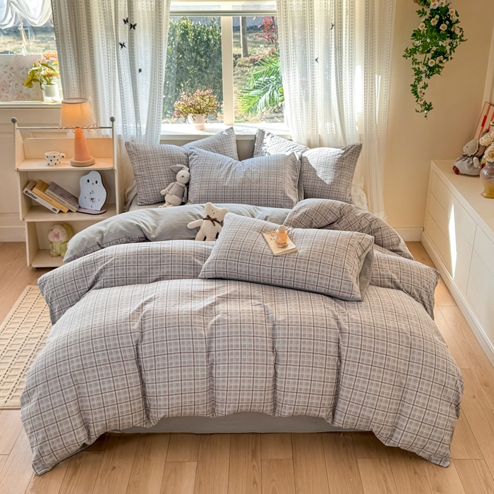 91家纺网 家纺一手货源 找家纺 丽美人家纺 2026新款A类皱皱纱双层印花单被套 BT布兰卡