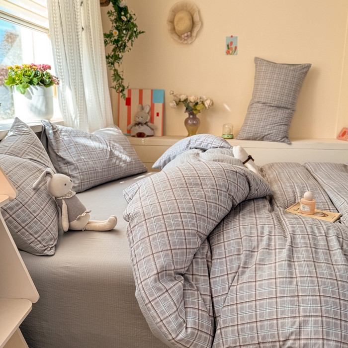 91家纺网 家纺一手货源 找家纺 丽美人家纺 2026新款A类皱皱纱双层印花单被套 BT布兰卡