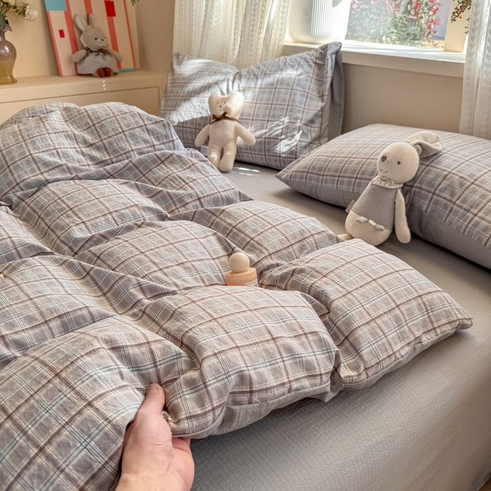 91家纺网 家纺一手货源 找家纺 丽美人家纺 2026新款A类皱皱纱双层印花单被套 BT布兰卡