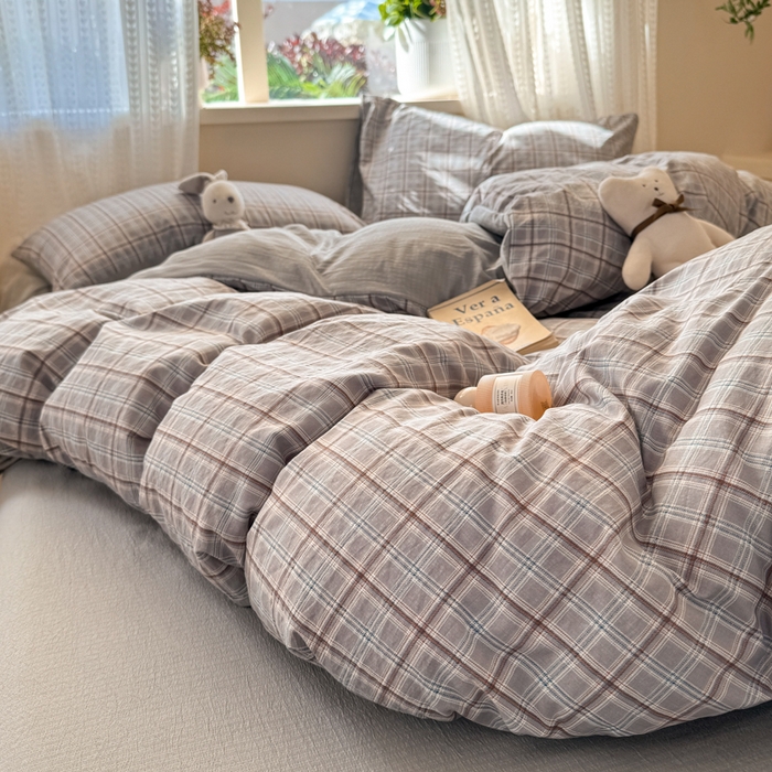 91家纺网 家纺一手货源 找家纺 丽美人家纺 2026新款A类皱皱纱双层印花单被套 BT布兰卡