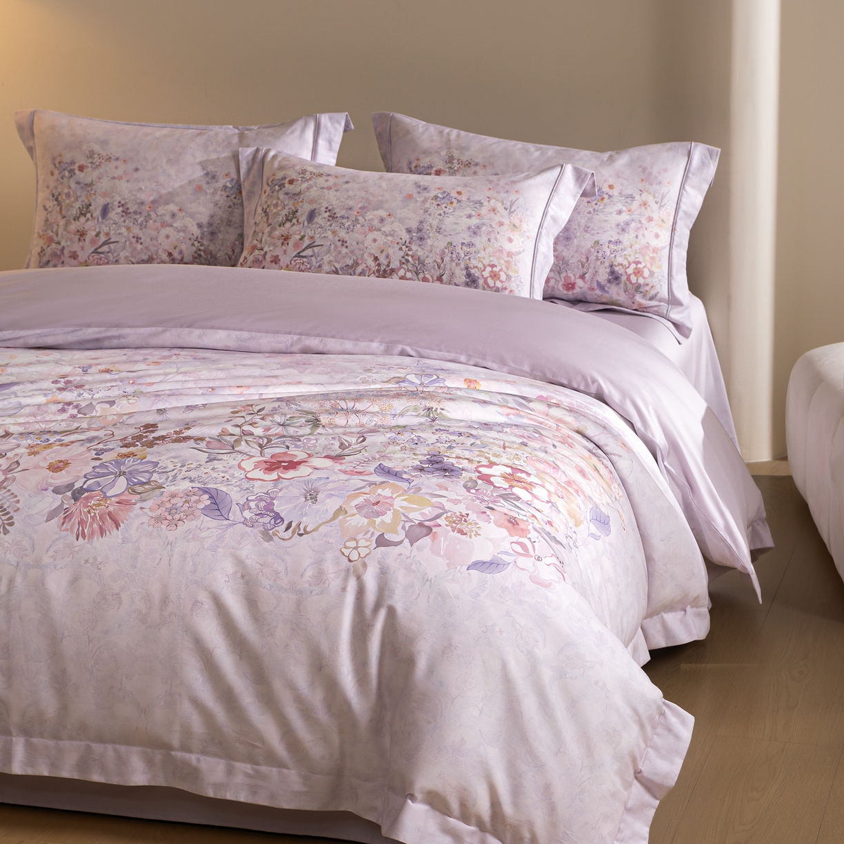 91家纺网 家纺一手货源 找家纺 （总）禾时 2026新款全棉纯棉数码印花埋绳款四件套