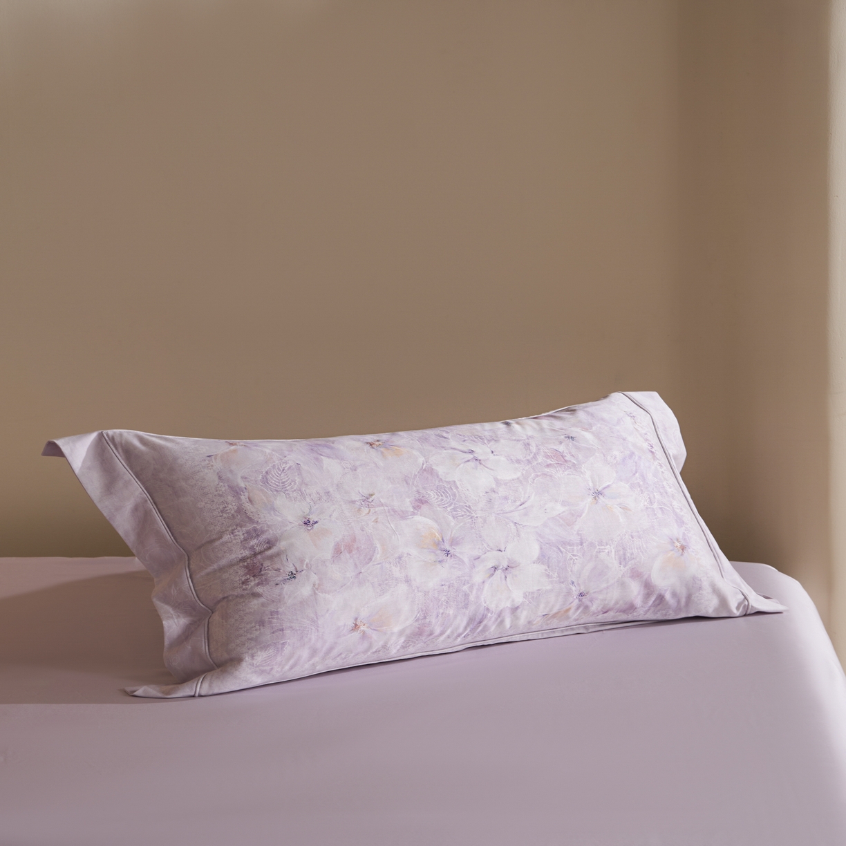 91家纺网 家纺一手货源 找家纺 禾时 2026新款全棉纯棉数码印花埋绳款四件套 绯花若梦（紫）