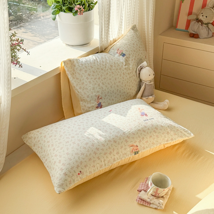 91家纺网 家纺一手货源 找家纺 丽美人家纺 2026新款A类皱皱纱双层印花单被套 BT乐园