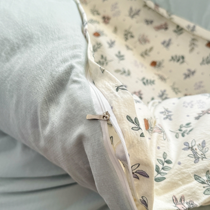 91家纺网 家纺一手货源 找家纺 丽美人家纺 2026新款A类皱皱纱双层印花单被套 BT紫雾叶兔