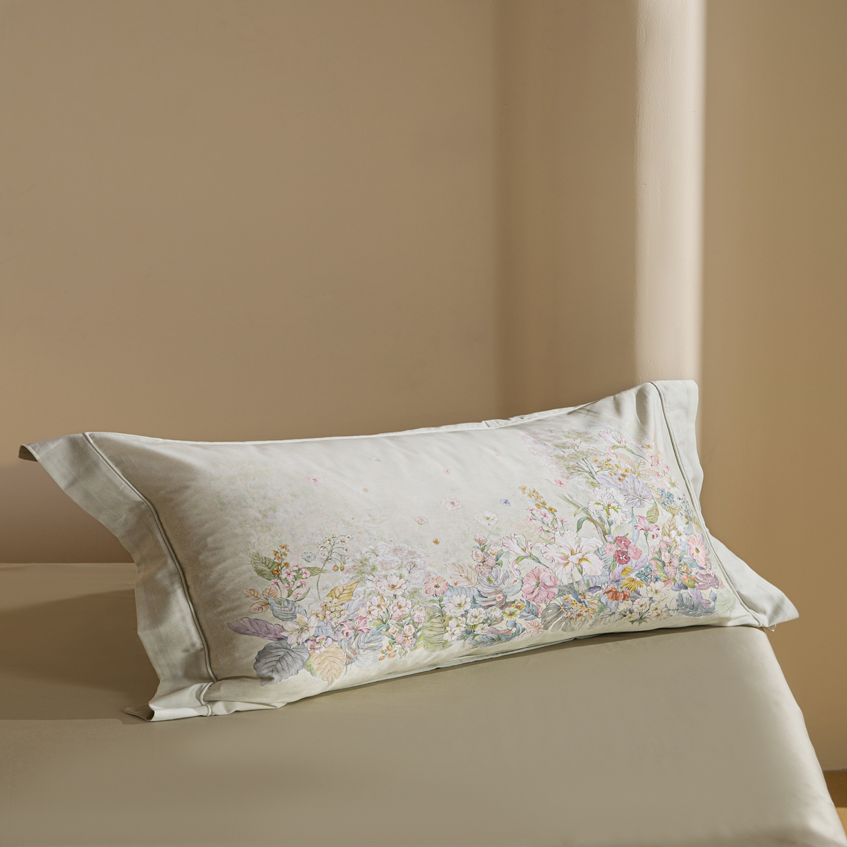 91家纺网 家纺一手货源 找家纺 禾时 2026新款全棉纯棉数码印花埋绳款四件套 芷柔（绿）