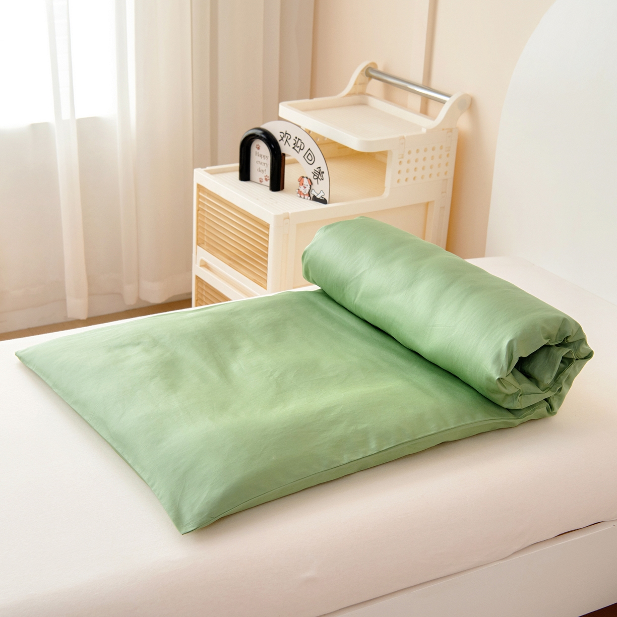 91家纺网 家纺一手货源 找家纺 御棉坊 2026新款60S全棉数码印花幼儿园儿童套件宝宝入园午睡被芯三件套 滑板派对