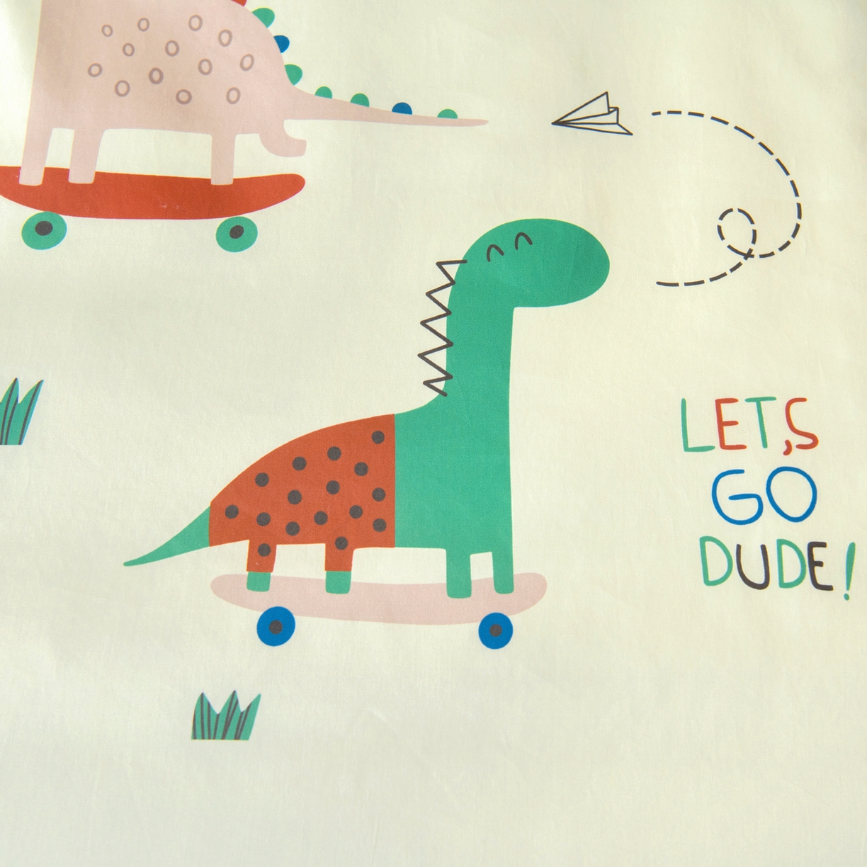 91家纺网 家纺一手货源 找家纺 御棉坊 2026新款60S全棉数码印花幼儿园儿童套件宝宝入园午睡被芯三件套 滑板派对