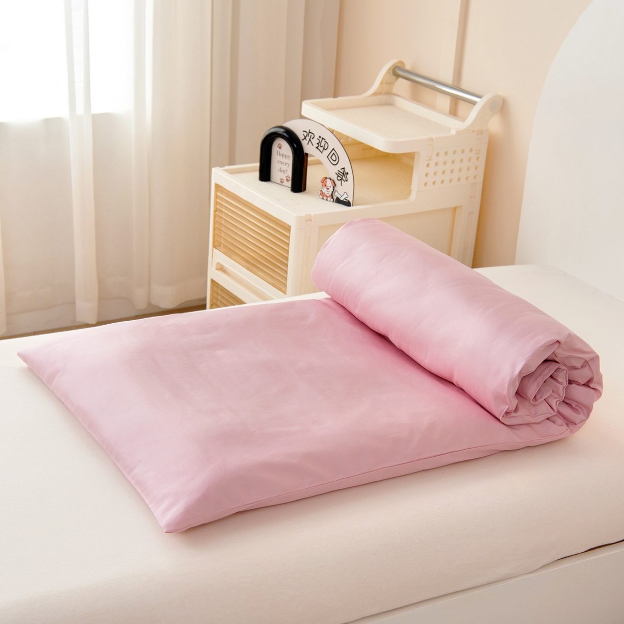 91家纺网 家纺一手货源 找家纺 御棉坊 2026新款60S全棉数码印花幼儿园儿童套件宝宝入园午睡被芯三件套 森林邮递员