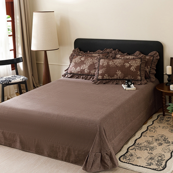 91家纺网 家纺一手货源 找家纺 （总）悦然毛巾被 2026新款原麻水洗提花四件套