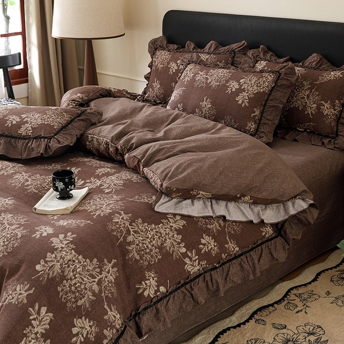 91家纺网 家纺一手货源 找家纺 （总）悦然毛巾被 2026新款原麻水洗提花四件套