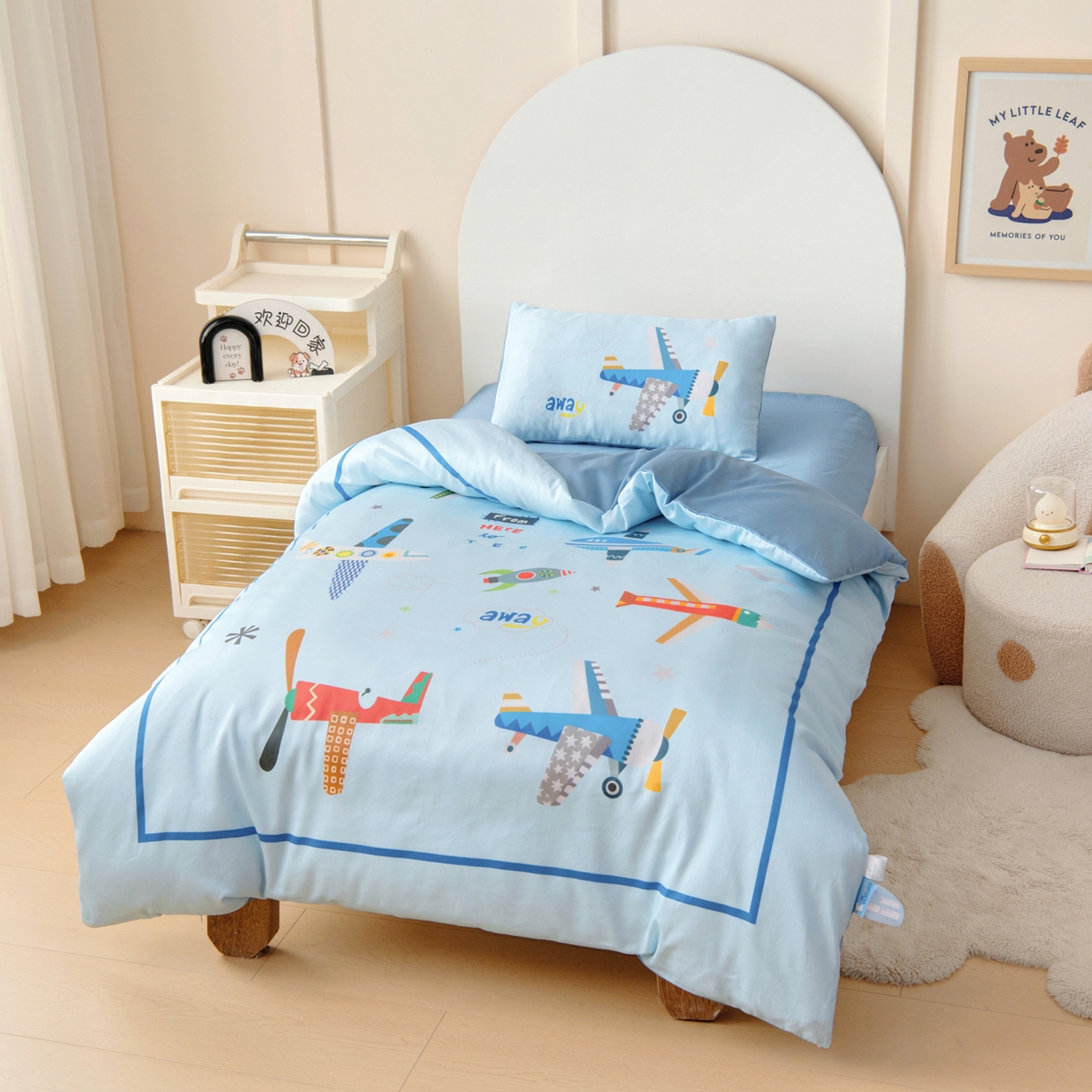 91家纺网 家纺一手货源 找家纺 御棉坊 2026新款60S全棉数码印花幼儿园儿童套件宝宝入园午睡被芯三件套 云霄集会