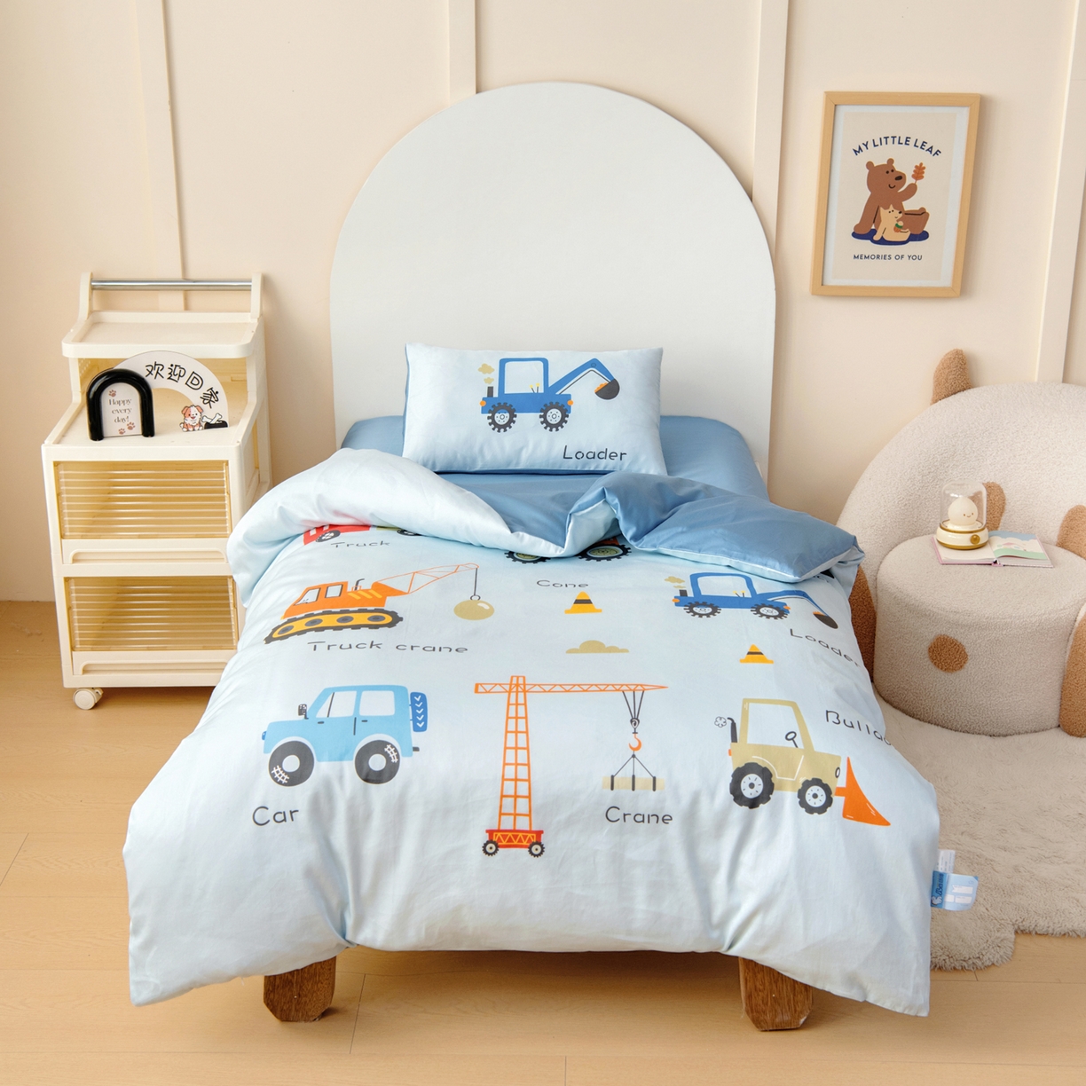 91家纺网 家纺一手货源 找家纺 （总）御棉坊 2026新款60S全棉数码印花幼儿园儿童套件宝宝入园午睡被芯三件套