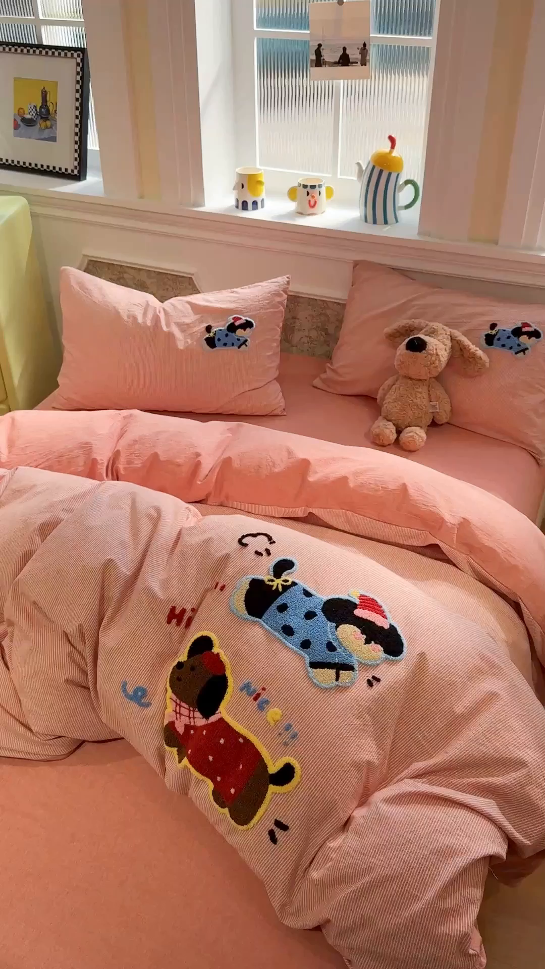 91家纺网 家纺一手货源 找家纺 （总）曼町家居 2026春夏全棉纯棉水洗棉毛巾绣四件套