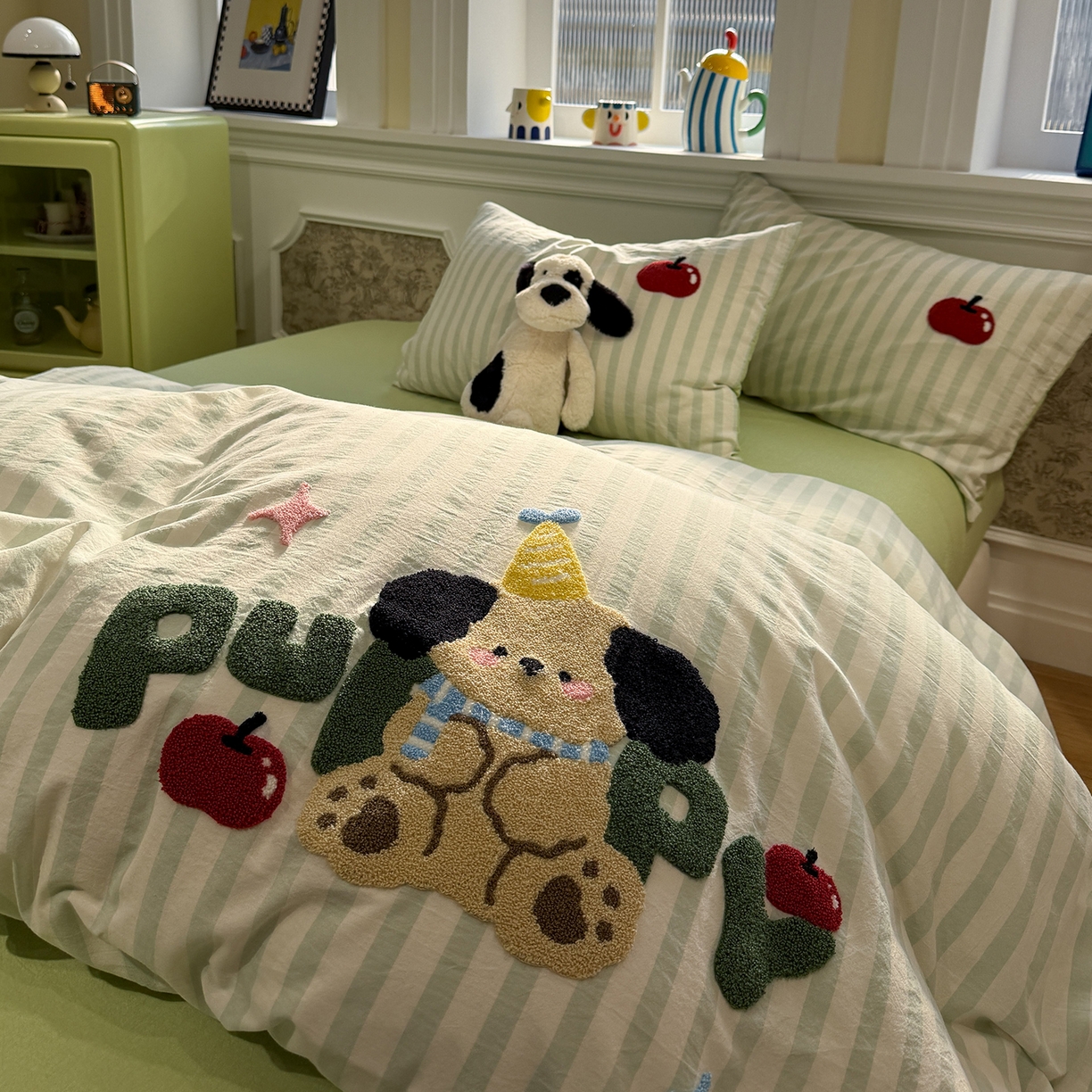 91家纺网 家纺一手货源 找家纺 （总）曼町家居 2026春夏全棉纯棉水洗棉毛巾绣四件套