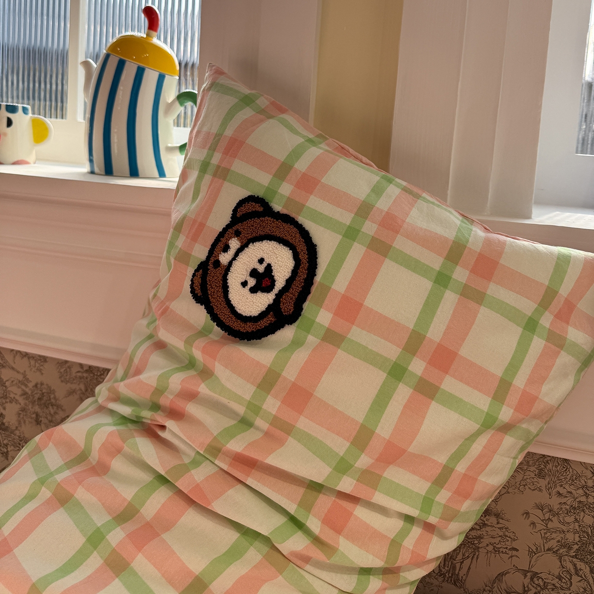 91家纺网 家纺一手货源 找家纺 曼町家居 2026春夏全棉纯棉水洗棉毛巾绣四件套 宠返星球