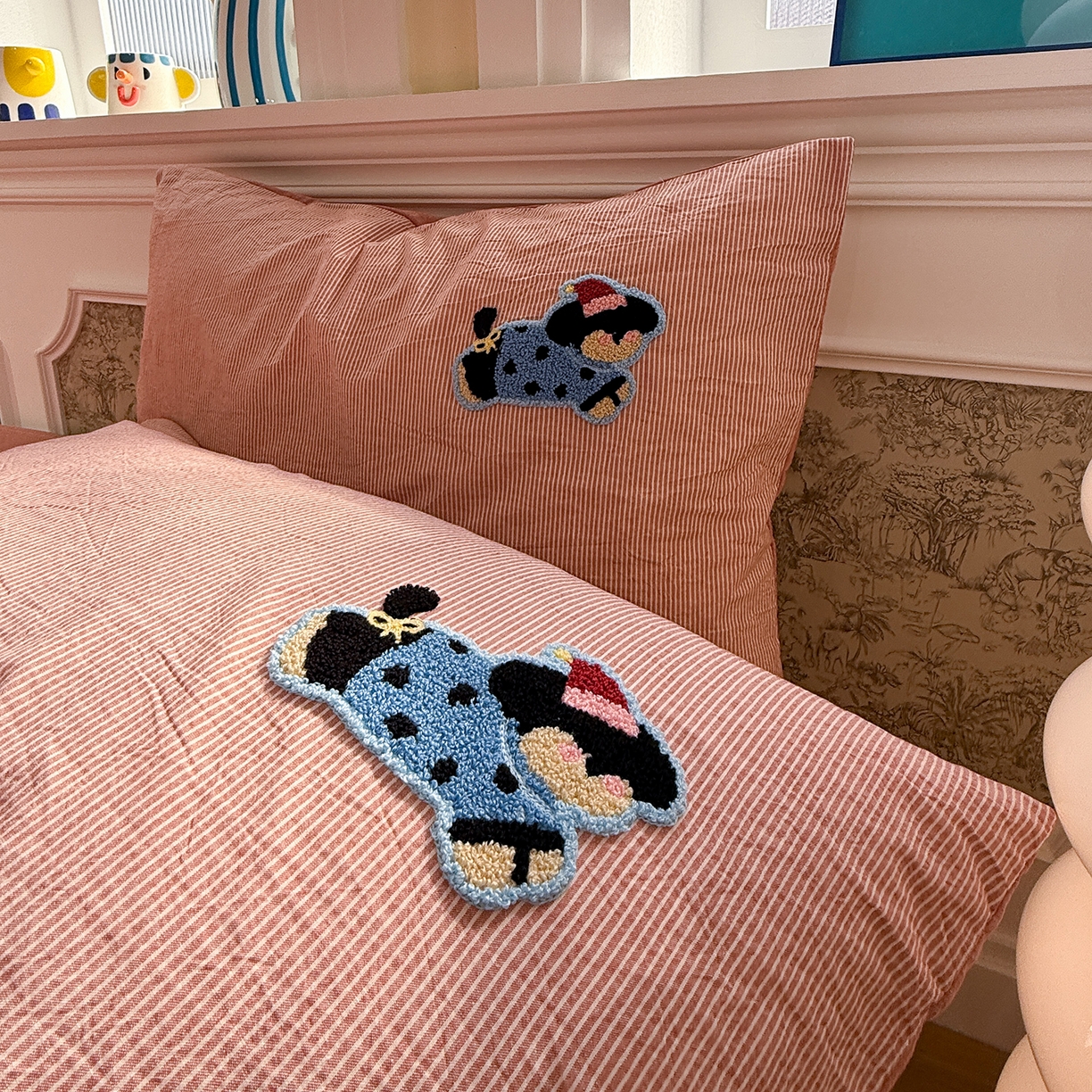 91家纺网 家纺一手货源 找家纺 曼町家居 2026春夏全棉纯棉水洗棉毛巾绣四件套 汪达达