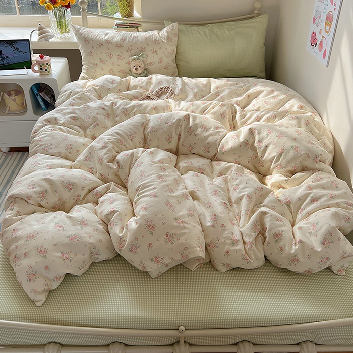 91家纺网 家纺一手货源 找家纺 （总）瑞莱 2025全新纯棉清新小碎花四件套